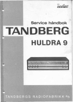 Tandberg Huldra_9 - Service Manual